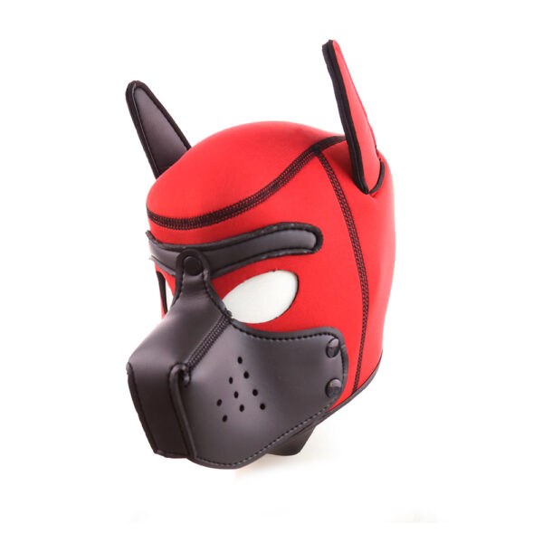 Máscara Puppy Play de Neoprene Vermelha