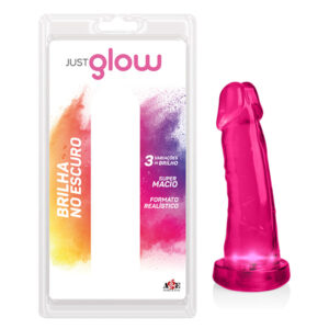 Dildo Rosa com Led que brilha