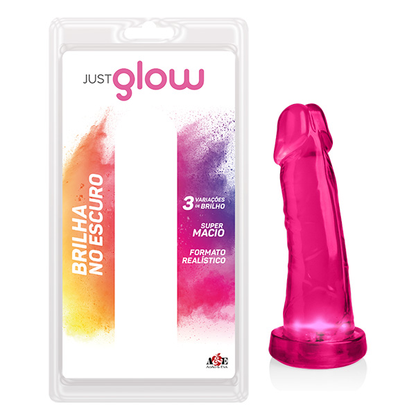 Dildo Rosa com Led  - 16X4CM