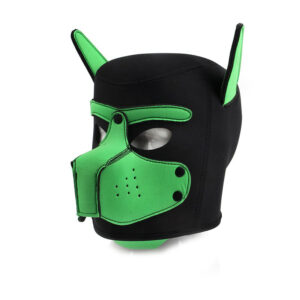 Máscara Puppy Play Verde de Neoprene